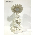 resin angel figurines with solar light for garden decoration